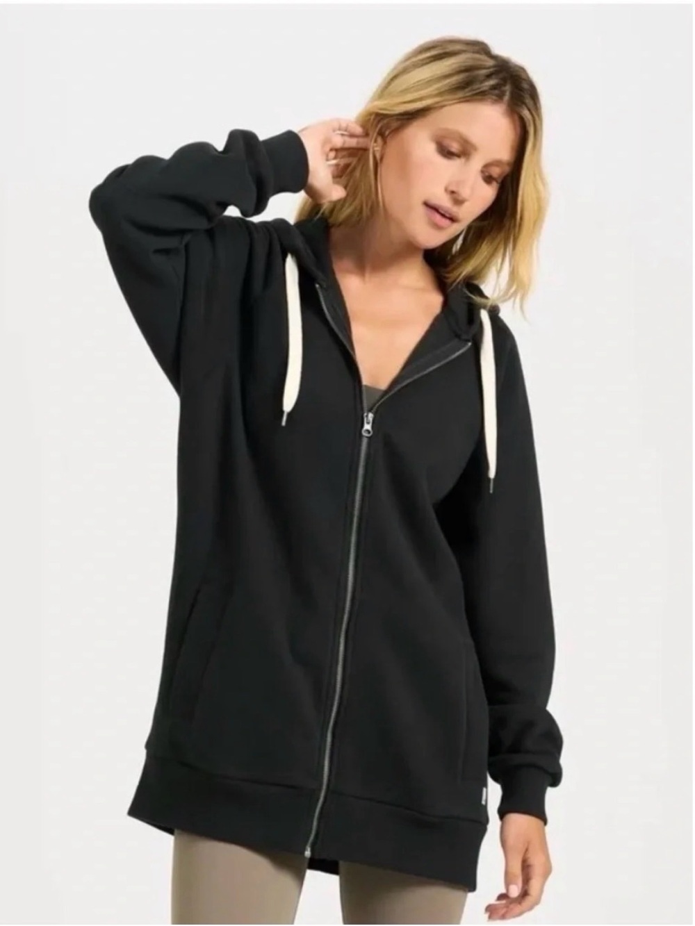 Vuori Black Restore Hoodie Full-Zip Sweatshirt XL - Picture 10 of 12